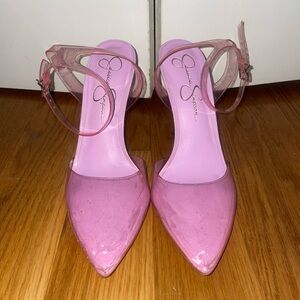 Pink Transparent Women's Heels